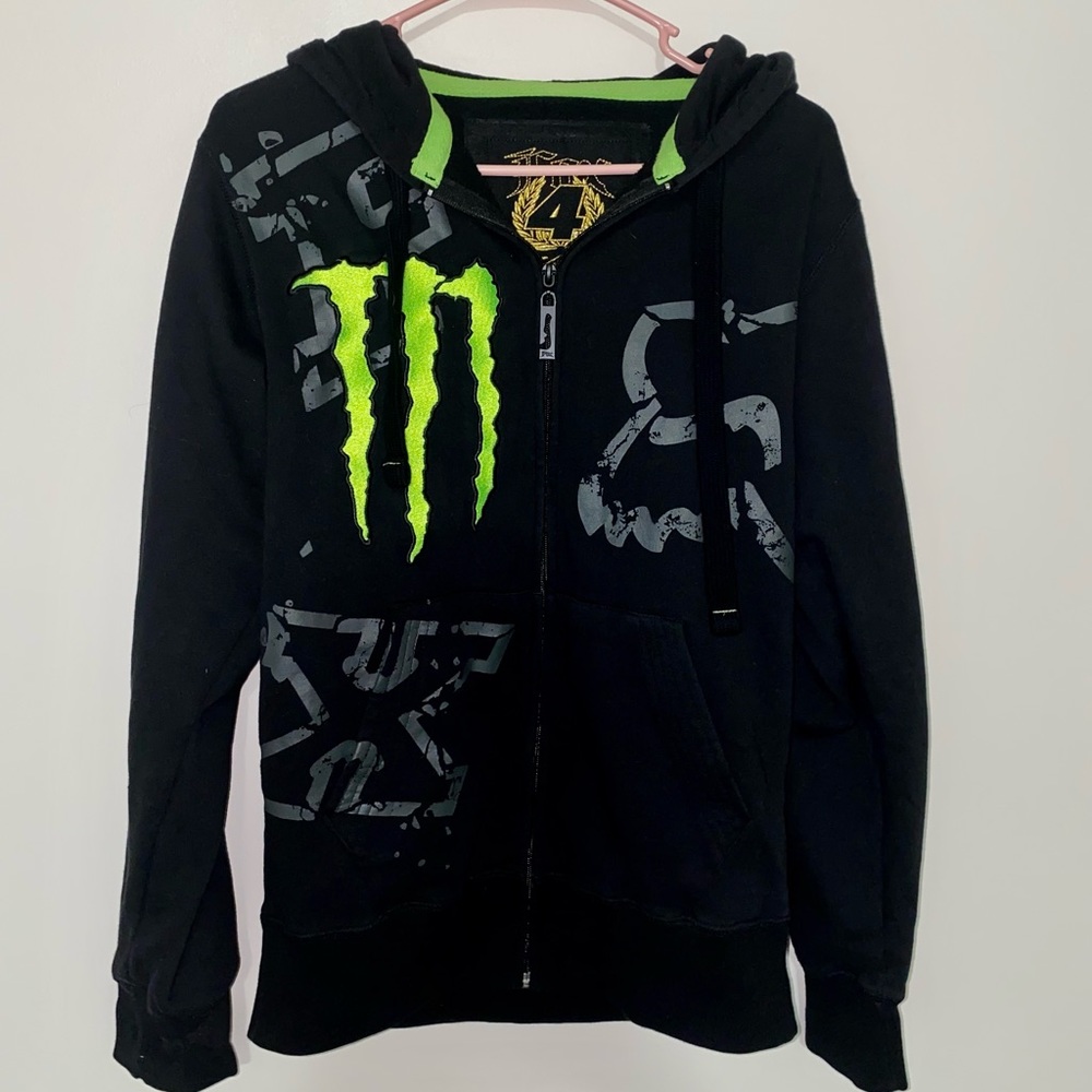 Monster / FOX collab zip up sweatshirt